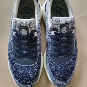 Peter Millar Glide V3 Knit Sneakers Navy/White Size 9 – New (No Box)